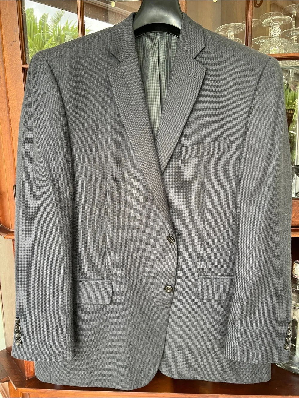 Izod Men's Gray Textured Sport Coat - Notch Lapel